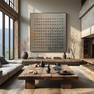 Œuvre d'art encadrée Waibi Sibi, sculpture sur bois, peinture 3D <span class=keywords><strong>à</strong></span> points, art mural abstrait en bois, décoration intérieure - Product Image 4