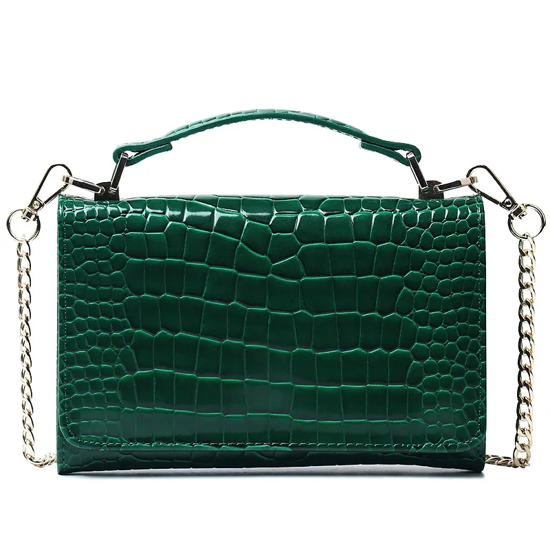 Nouveau Style de mode pochette portefeuille sac Crocodile motif cuir femmes Long sac à main portefeuille avec chaîne serpent motif en gros