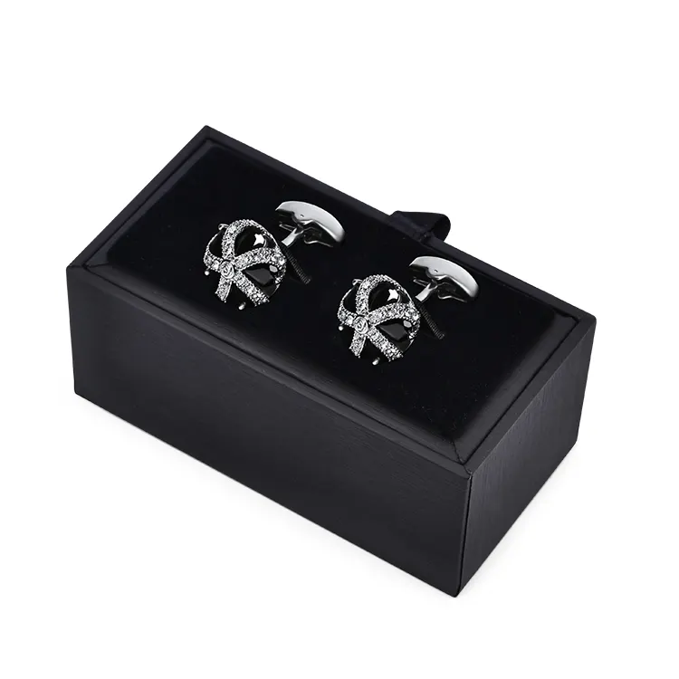 상자 선물 포장 형식 스테인리스 자연적인 돌 다이아몬드 긴 소매 셔츠 커프스 단추
