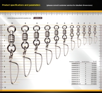 Bearing Swivel + Competition Pin Figure-Eight Swivel + Swivel Hook Aksesoris Pancing Konektor Perlengkapan Model WLL