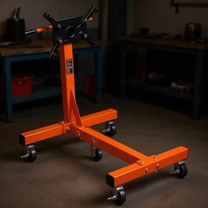 Support de moteur rotatif Vevor 1500 lb en fonte, chariot de levage pliable, tête réglable à 360 degrés, 5 roulettes - Product Image 2