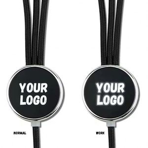 Custom Glow <b>Multi</b> Phone <b>Charger</b> Fast Charging Nylon Universal USB PD 3 5 in 1 Led Light up logo Cable for Promotional Gifts - Product Image 2