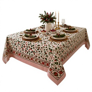 Cotton Block Print Tablecloth Rectangle/Square/Round <b>Table</b> Cloths With Runner/Napkins/Placemat Bohemian Dinner <b>Table</b> Cover - Product Image 1