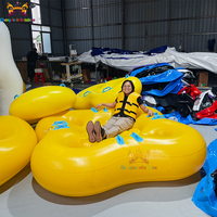 Tube flottant gonflable en PVC de haute qualité pour 4 personnes, en forme de trèfle à quatre feuilles, pour parc aquatique