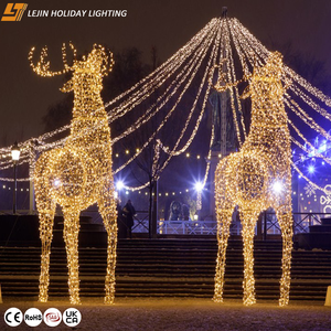 Decoraciones navideñas personalizadas para exteriores Luz LED con motivo de <span class=keywords><strong>ciervo</strong></span> 3D - Product Image 5