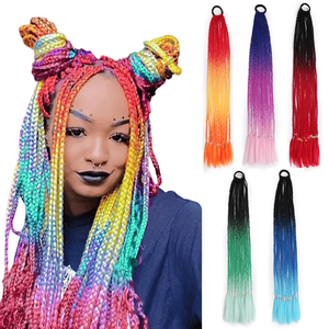 Parrucca intrecciata a tre fili <span class=keywords><strong>colorata</strong></span> intrecciata <span class=keywords><strong>africana</strong></span> <span class=keywords><strong>treccia</strong></span> sintetica Multi-colore per capelli all'uncinetto all'ingrosso - Product Image 1