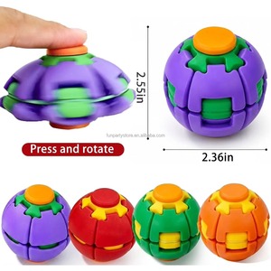 Nuevo Juguete Antiestrés de Plástico 3D 2026: Bola Giratoria Divertida de Doble Modo (Presiona y Gira) para Aliviar el Estrés - Product Image 2
