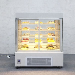5 lớp bánh sinh nhật Bánh Sandwich hiển thị tủ lạnh <span class=keywords><strong>Showcase</strong></span> Patisserie cửa hàng làm mát không khí cửa kính Thiết bị làm bánh cho các cửa hàng - Product Image 4