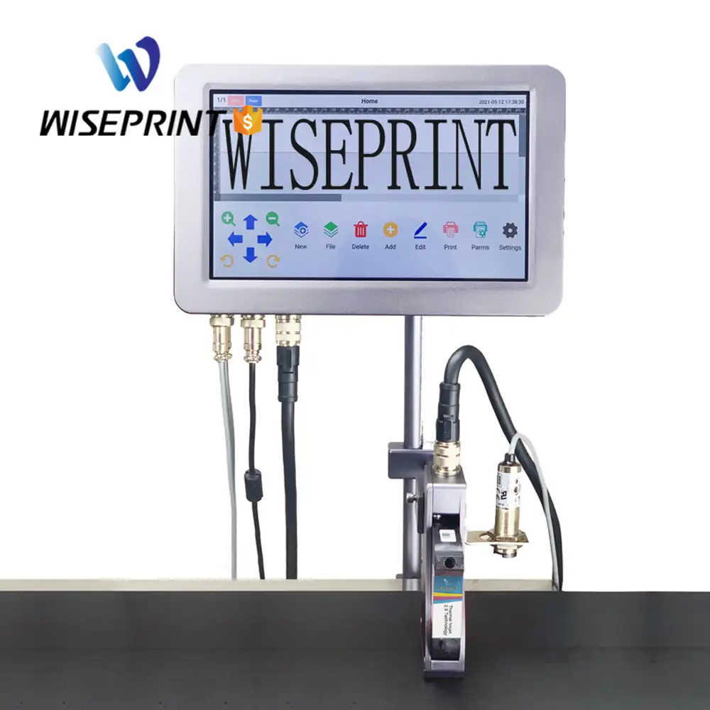 Wiseprint lot code numérique de données de codage en ligne continue carton automatique imprimante tij machine personnalisé imprimé boîtes à œufs