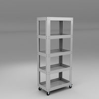 Chariot à outils en métal moderne à 3 niveaux, armoire de rangement, chariot pour atelier et supermarché, utilisation en cuisine, utilisation en salle de bain