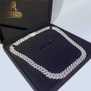 قلادة الهيب هوب الماسية المطلية بالذهب بماس 15 مم مويسانيتي للسيدات - Product Image 5