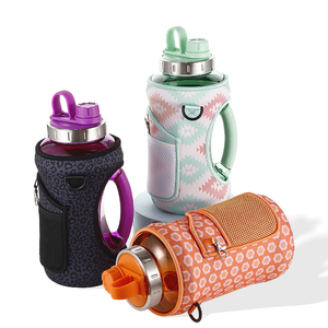 Gym Outdoor Big Capacity 2L BPA Free Portable Sports Plastic Drink Bottle, Water Bottle With Sleeve