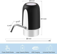 Mini pompe à bouteille électrique automatique de 5 gallons rechargeable à chargement USB Pompe à eau potable portable alimentée par batterie avec adaptateur