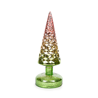 Vase de table en verre en forme de sapin de Noël de style campagnard français, fait main, écologique, décoration d'intérieur, disponible en plusieurs tailles, grande capacité