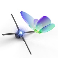 Wifi 73cm grande mejor máquina de publicidad al aire libre LED holográfica 3D pantalla ventilador holograma proyector
