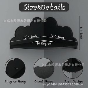 OY-PVC Cloud <b>Shelf</b> <b>Wall</b> <b>Mounted</b> Corner Storage <b>Shelf</b> For Children's Room Bookshelf Living Room Decorative Figurine Rack - Product Image 5