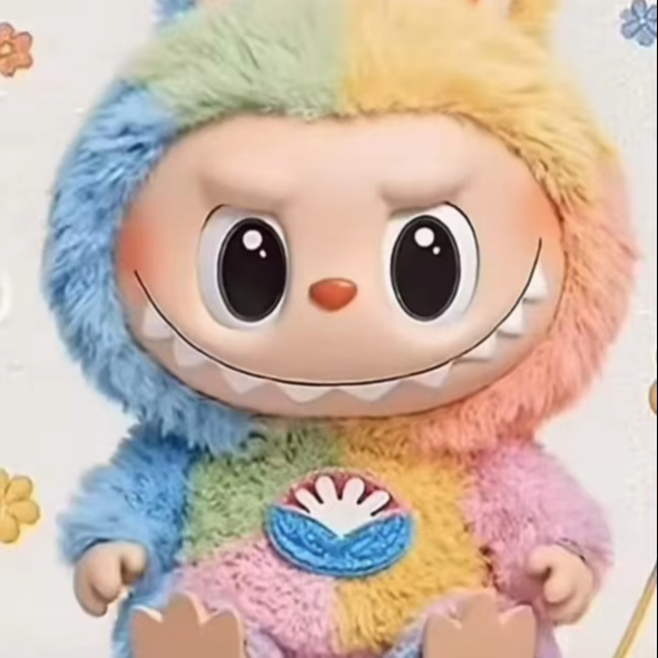 かわいいlabubu 4.0ビニール顔装飾マカロン4世代ポップマート