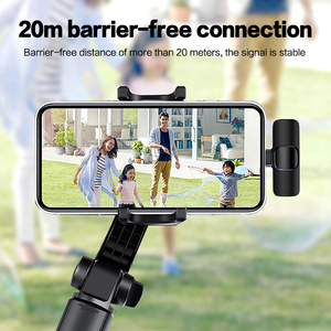 Micrófono Lavalier K9 K8 K35 1 Drag 2, 2.4GHz, 2 en 1, Micrófonos Mini Portátiles Inalámbricos para Grabación, para iPhone y Android - Product Image 5