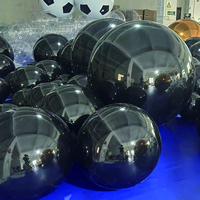 Boules miroir gonflables géantes en PVC, grandes sphères décoratives brillantes, ballons décoratifs pour fête disco, boules de Noël réfléchissantes gonflables