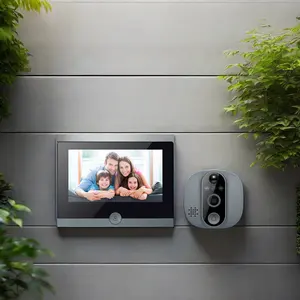 Tuya Smart WiFi spioncino macchina fotografica 1080P digitale visualizzatore porta 2.4G automatico rilevamento porta occhio 4.3 pollici Video campanello per la casa