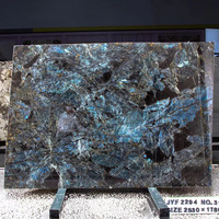 Table à manger irrégulière en marbre de jade bleu chinois naturel, luxe moderne, grande dalle, sur mesure pour hôtel et cuisine