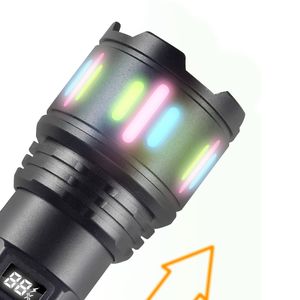 Перезаряжаемый высокомощный белый лазерный светодиодный тактический фонарик с зарядным аккумулятором, регулируемый фокус, 5 режимов, фонарик - Product Image 3