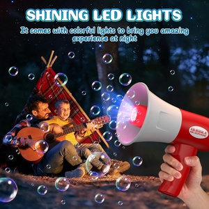 Jouet machine à bulles avec microphone 2 en 1 pour enfants, enregistrement, chant, fabrication de bulles, haut-parleur à bulles d'été en plein air avec lumière LED et musique - Product Image 5
