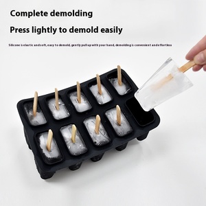Moule à glace créatif en silicone alimentaire à 10 compartiments, facile à démouler, pour whisky et glaçons, avec couvercles, outil durable - Product Image 2