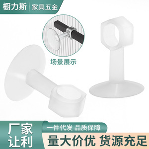 Transparent Silicone Door Stopper Floor Mount Easy Installation Anti Collision For Front Bedroom Bathroom Door - Product Image 3