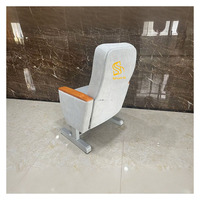 Chaise de théâtre pliante en bois massif personnalisée avec tableau d'écriture, siège écologique pour auditorium, stade, école, hôpital, conférence, cinéma