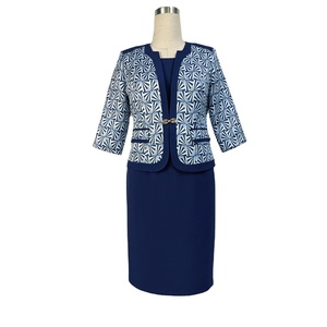 Turkey Office Lady Dresses Suits Plus Size Woman Formal Dresses Suits <b>Jacket</b> With Skirt - Product Image 5