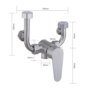 วาล์วผสมสแตนเลส 304 ขนาด 108 มม. รูปตัวยู ก๊อกน้ำร้อนไฟฟ้าแบบผสม พร้อมติดตั้งง่าย - Product Image 1