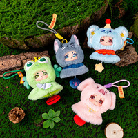 Porte-clés en peluche personnalisés OEM, mignons et moelleux, en forme de démon, poupées en peluche, pendentifs pour sacs de femmes et filles, porte-clés de voiture, pour machine à griffes