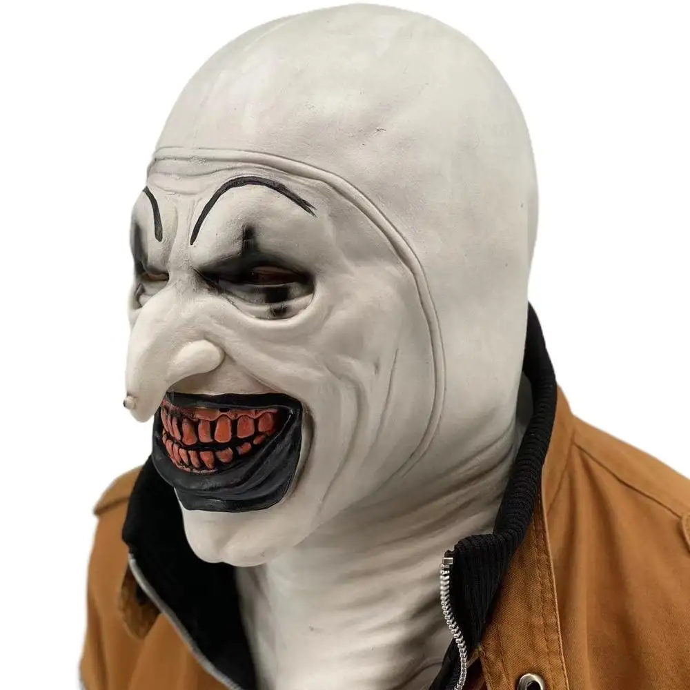 Factory Halloween Ghost Maskss Face Horror Full Face Mask Chinese Packing Latex White Offset Printing Halloween Party 4 Color