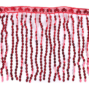 Lebar 17 Cm Rayon Poliester Emas <span class=keywords><strong>Glitter</strong></span> Payet Pinggiran Rumbai Renda Potong untuk Tari Latin Kostum Aksesoris dan Tirai - Product Image 2