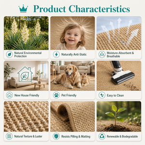 Alfombra de Pared <span class=keywords><strong>a</strong></span> Pared AUTOVI, Personalizada, de Fibra Natural Ecológica, Alfombra de Sisal Natural - Product Image 4