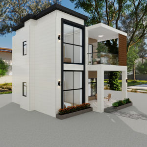 Casa Modular Ecológica de 2 Pisos, de Acero Ligero, Impermeable, con Energía Solar, 2 Recámaras, 1 Baño, Comedor, Sala de Estar, Supermercado - Product Image 1