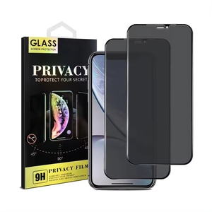 Protector de pantalla de privacidad de vidrio templado antiespía para <span class=keywords><strong>iPhone</strong></span> - Product Image 1
