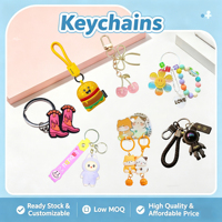 Wholesale PC Mechanical Keyboard Keycap Fidget Button Keychain Clickable Finger Stress Relief Toy Gift Ready Stock