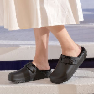 Sandal Wanita Platform <span class=keywords><strong>EVA</strong></span> Hangat Mode Sandal Taman Sandal Selop Mules Sepatu Berjajar Bulu Bakiak untuk Wanita - Product Image 2