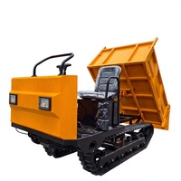 Dumper sur chenilles hydraulique homologué CE EPA pour l'agriculture, avec moteur, pompe et boîte de vitesses, garantie 1 an, diesel haute performance