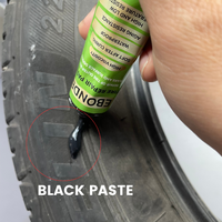 Pâte de réparation de pneus OEM pour rayures de voitures et de vélos, colle noire flexible résistante aux hautes températures, mastic en caoutchouc anti-usure 55G