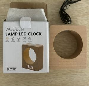 BETTER Réveil en <span class=keywords><strong>bois</strong></span> moderne avec veilleuse à commande tactile - Product Image 6