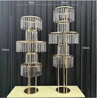 Pabrik diskon besar pemegang bunga emas mewah rambut cepat desain lima lapis kristal untuk pernikahan