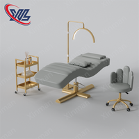 Cama de Salón Moderna y Ajustable de Lujo para Gimnasio con Juego de Muebles Estéticos para Pestañas