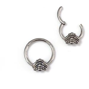 2025 vente en gros mode abeille <span class=keywords><strong>nez</strong></span> anneaux F136 titane <span class=keywords><strong>nez</strong></span> anneaux nouveaux goujons de <span class=keywords><strong>nez</strong></span> boucles d'oreille bijoux perforés pour femmes et hommes - Product Image 3