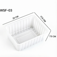 Barquette alimentaire jetable en plastique PP personnalisée pour fruits, légumes, produits d'épicerie, desserts, emballage, conteneur