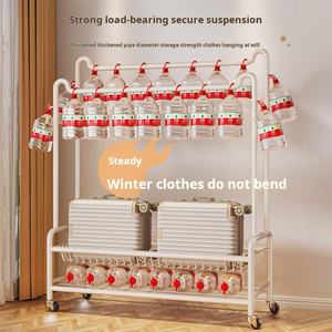 Simple de pie de Metal doble capa individual soporte de almacenamiento dormitorio multifuncional movible Zapatero estante de exhibición - Product Image 6