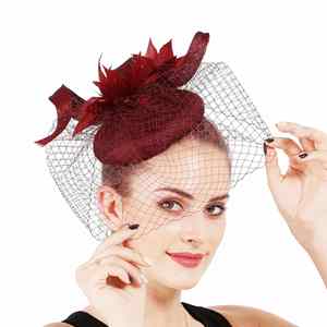 เครื่องประดับผมเจ้าสาวสไตล์ยุโรปอเมริกัน ผ้าตาข่าย ผ้าปิดหน้า หมวกคลุมผมสุดหรู สำหรับผู้หญิง - Product Image 4