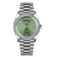 3A Qualité Luxe Automatique 316L Acier Inoxydable Unique Glace-Vert Rayon de Soleil Cadran MIYOTA 8205 Mouvement Automatique 40mm Montre Homme